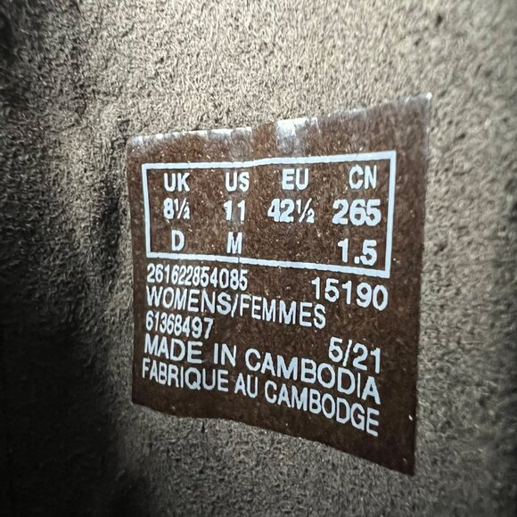 Clarks Womens Verona Ease Brown Leather Chelsea Ankle Boots Block Heel size 11M - Picture 16 of 16